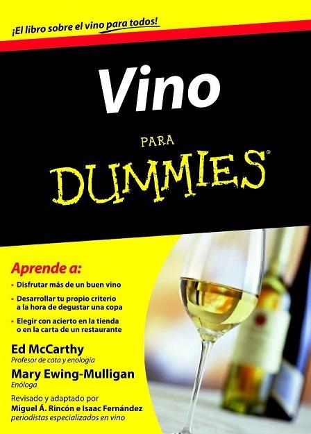 VINO PARA DUMMIES | 9788432921490 | MARY EWING-MULLIGAN/ED MCCARTHY | Llibreria Drac - Librería de Olot | Comprar libros en catalán y castellano online