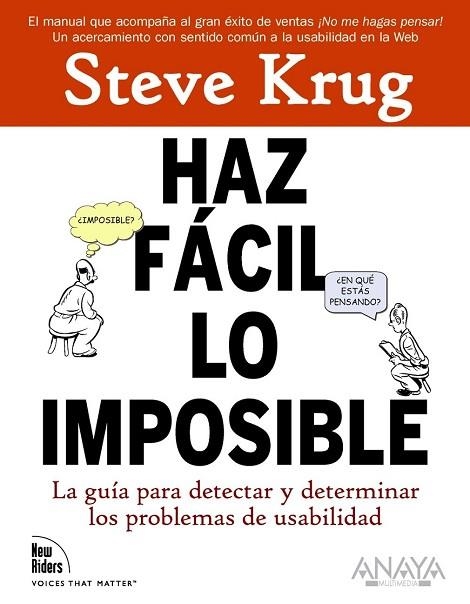 HAZ FACIL LO IMPOSIBLE | 9788441527546 | KRUG, STEVE | Llibreria Drac - Llibreria d'Olot | Comprar llibres en català i castellà online