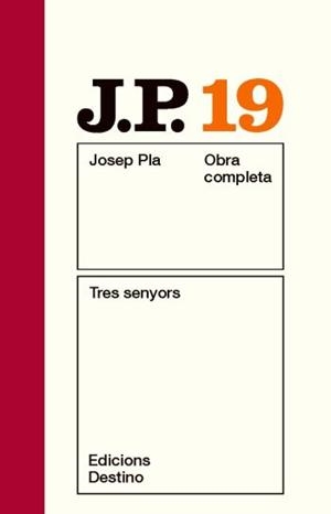 TRES SENYORS | 9788497101592 | PLA, JOSEP | Llibreria Drac - Llibreria d'Olot | Comprar llibres en català i castellà online