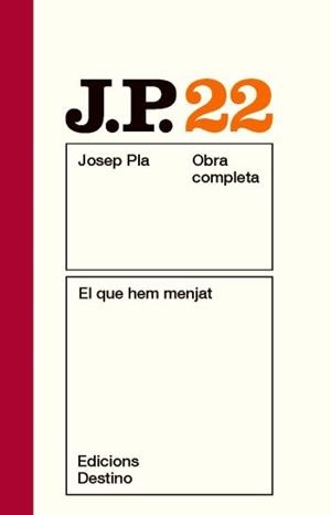 QUE HEM MENJAT, EL | 9788497101622 | PLA, JOSEP | Llibreria Drac - Llibreria d'Olot | Comprar llibres en català i castellà online