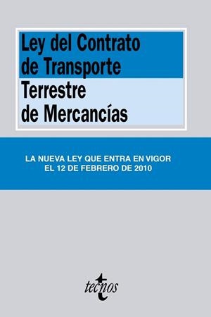 LEY DEL CONTRATO DE TRANSPORTE TERRESTRE DE MERCANCIAS | 9788430950409 | - | Llibreria Drac - Librería de Olot | Comprar libros en catalán y castellano online