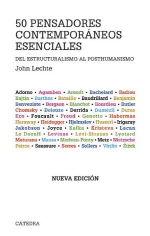 CINCUENTA PENSADORES CONTEMPORANEOS ESENCIALES | 9788437626970 | LECHTE, JOHN | Llibreria Drac - Librería de Olot | Comprar libros en catalán y castellano online