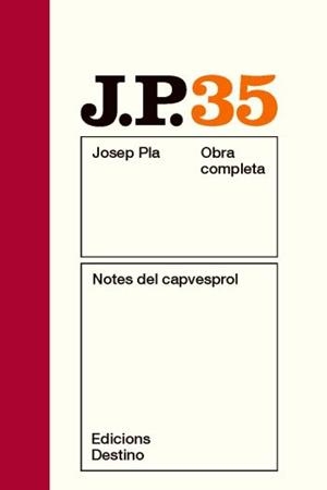 NOTES DEL  CAPVESPROL | 9788497101752 | PLA, JOSEP | Llibreria Drac - Llibreria d'Olot | Comprar llibres en català i castellà online