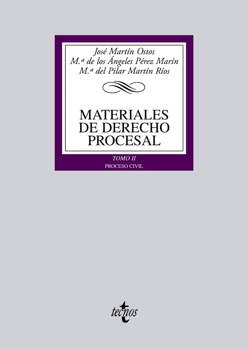 MATERIALES DE DERECHO PROCESAL. TOMO II PROCESO CIVIL | 9788430949373 | MARTIN, JOSE; Y OTROS | Llibreria Drac - Llibreria d'Olot | Comprar llibres en català i castellà online