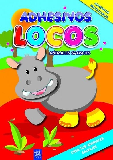 ADHESIVOS LOCOS. ANIMALES SALVAJES | 9788408089957 | YOYO | Llibreria Drac - Librería de Olot | Comprar libros en catalán y castellano online