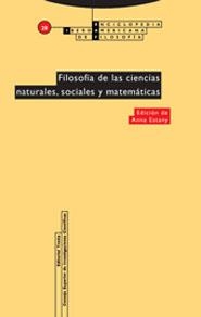FILOSOFIA  DE LAS CIENCIAS NATURALES, SOCIALES... | 9788481647624 | ESTANY, ANNA | Llibreria Drac - Librería de Olot | Comprar libros en catalán y castellano online