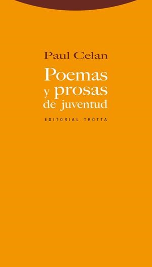POEMAS Y PROSAS DE JUVENTUD | 9788498791822 | CELAN, PAUL | Llibreria Drac - Librería de Olot | Comprar libros en catalán y castellano online