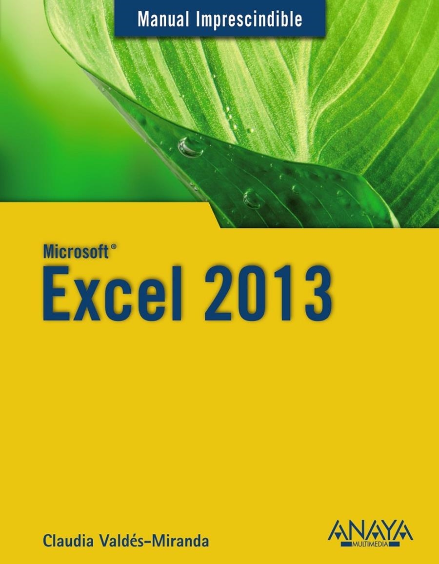 EXCEL 2013 (MANUAL IMPRESCINDIBLE) | 9788441534483 | VALDÉS-MIRANDA, CLAUDIA | Llibreria Drac - Librería de Olot | Comprar libros en catalán y castellano online