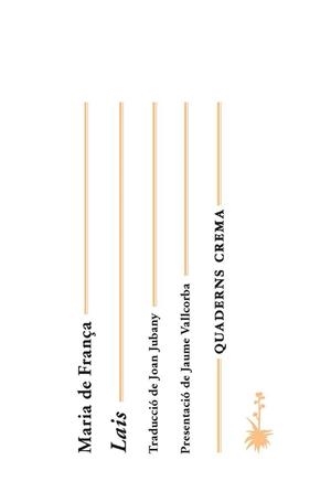 LAIS | 9788477275527 | DE FRANÇA, MARIA | Llibreria Drac - Librería de Olot | Comprar libros en catalán y castellano online