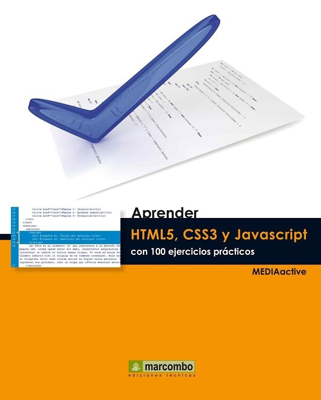 APRENDER HTML5, CSS3 Y JAVASCRIPTCON 100 EJERCICIOS | 9788426720863 | MEDIAACTIVE | Llibreria Drac - Librería de Olot | Comprar libros en catalán y castellano online