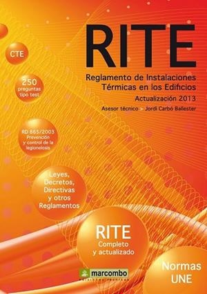 REGLAMENTO DE INSTALACIONES TÉRMICAS EN LOS EDIFICIOS (RITE) | 9788426720795 | CARBÓ, JORDI | Llibreria Drac - Llibreria d'Olot | Comprar llibres en català i castellà online