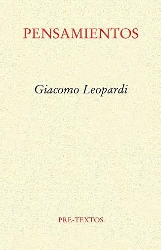 PENSAMIENTOS | 9788481911909 | LEOPARDI, GIACOMO | Llibreria Drac - Librería de Olot | Comprar libros en catalán y castellano online