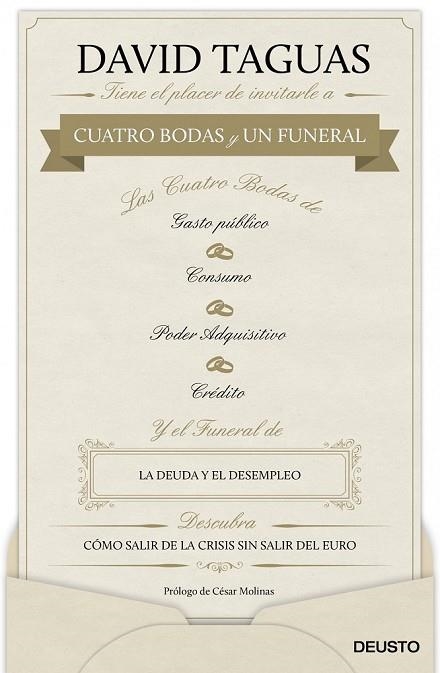 CUATRO BODAS Y UN FUNERAL | 9788423418237 | TAGUAS, DAVID | Llibreria Drac - Librería de Olot | Comprar libros en catalán y castellano online