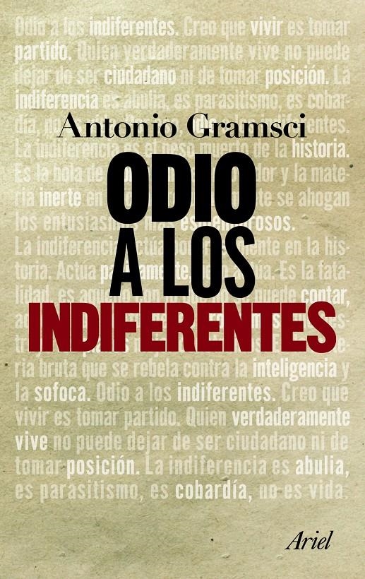 ODIO A LOS INDIFERENTES | 9788434413603 | GRAMSCI, ANTONIO | Llibreria Drac - Librería de Olot | Comprar libros en catalán y castellano online