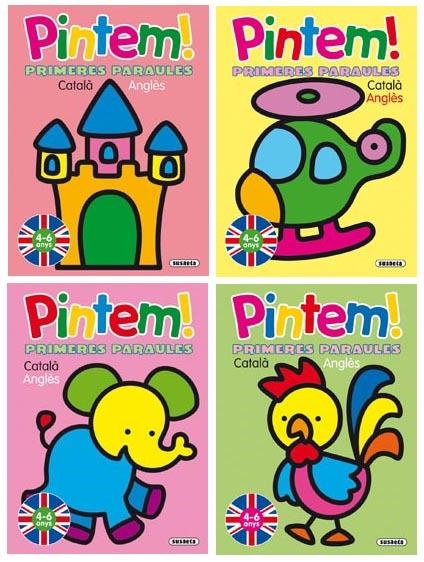 PINTEM! PRIMERES PARAULES CATALÀ -ANGLÈS (4 TÍTOLS) | 9788467705812 | BUSQUETS, CARMEN | Llibreria Drac - Librería de Olot | Comprar libros en catalán y castellano online