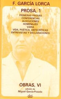 PROSA, 1 | 9788446001096 | GARCIA LORCA, FEDERICO | Llibreria Drac - Librería de Olot | Comprar libros en catalán y castellano online