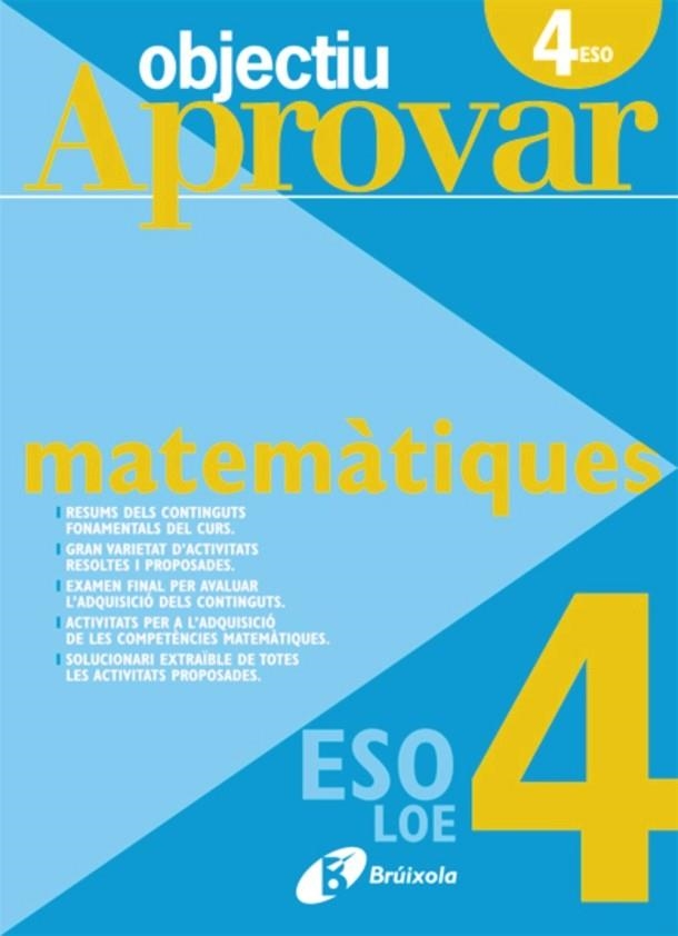 OBJECTIU APROVAR MATEMATIQUES 4 ESO | 9788499060118 | VV.AA. | Llibreria Drac - Llibreria d'Olot | Comprar llibres en català i castellà online