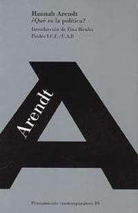 QUE ES LA POLITICA? | 9788449304057 | ARENDT, HANNAH | Llibreria Drac - Llibreria d'Olot | Comprar llibres en català i castellà online