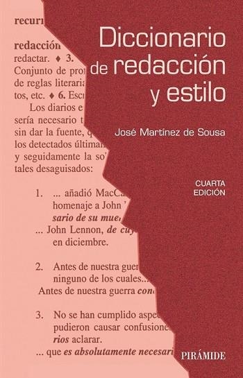 DICCIONARIO DE REDACCIÓN Y ESTILO | 9788436833027 | MARTÍNEZ, JOSÉ | Llibreria Drac - Librería de Olot | Comprar libros en catalán y castellano online