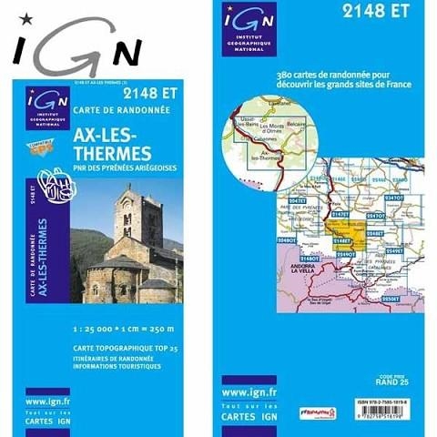 MAPA AX-LES-THERMES (2148ET) 1:25000 | 9782758518198 | Llibreria Drac - Librería de Olot | Comprar libros en catalán y castellano online
