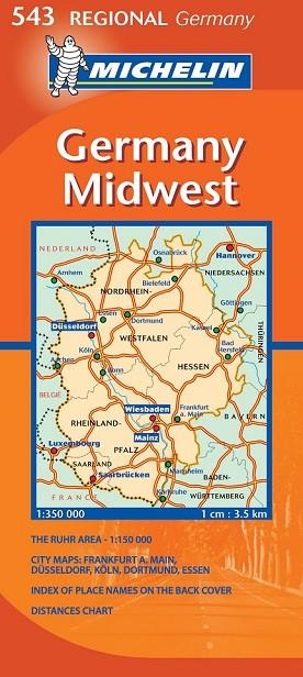 GERMANY MIDWEST MAPA REGIONAL 543 | 9782067134027 | AA.VV. | Llibreria Drac - Librería de Olot | Comprar libros en catalán y castellano online