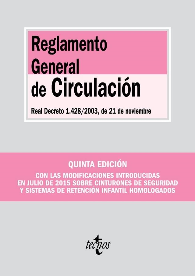 REGLAMENTO GENERAL DE CIRCULACIÓN | 9788430967773 | Llibreria Drac - Librería de Olot | Comprar libros en catalán y castellano online