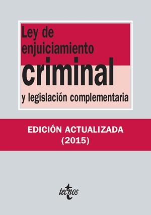 LEY DE ENJUICIAMIENTO CRIMINAL Y LEGISLACION COMPLEMENTARIA | 9788430966141 | VV.AA. | Llibreria Drac - Librería de Olot | Comprar libros en catalán y castellano online
