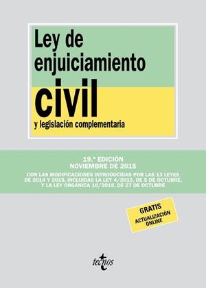 LEY DE ENJUICIAMIENTO CIVIL Y LEGISLACION COMPLEMENTARIA 19ª ED | 9788430968251 | VV.AA. | Llibreria Drac - Librería de Olot | Comprar libros en catalán y castellano online