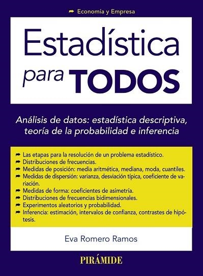 ESTADÍSTICA PARA TODOS | 9788436833263 | ROMERO, EVA | Llibreria Drac - Librería de Olot | Comprar libros en catalán y castellano online