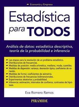 ESTADÍSTICA PARA TODOS | 9788436833263 | ROMERO, EVA | Llibreria Drac - Librería de Olot | Comprar libros en catalán y castellano online