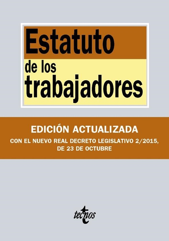 ESTATUTO DE LOS TRABAJADORES | 9788430968510 | EDITORIAL TECNOS | Llibreria Drac - Librería de Olot | Comprar libros en catalán y castellano online
