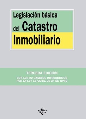 LEGISLACIÓN BÁSICA DEL CATASTRO INMOBILIARIO (TERCERA EDICION) | 9788430968428 | EDITORIAL TECNOS | Llibreria Drac - Llibreria d'Olot | Comprar llibres en català i castellà online