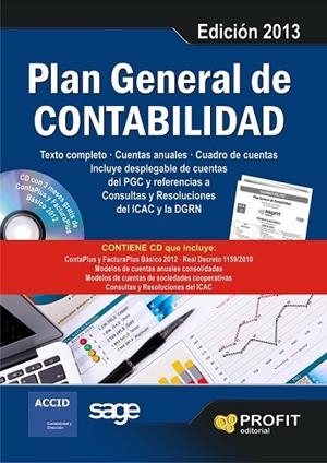PLAN GENERAL DE CONTABILIDAD EDICION 2013  +  CD | 9788415505358 | VV.AA. | Llibreria Drac - Librería de Olot | Comprar libros en catalán y castellano online