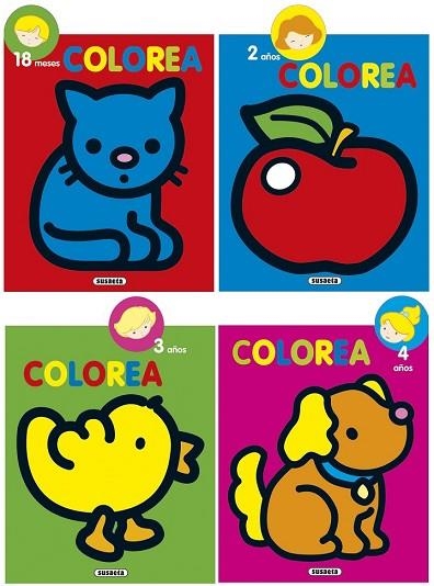 COLOREA POR EDADES (4 TÍTULOS) | 9788467742138 | Llibreria Drac - Llibreria d'Olot | Comprar llibres en català i castellà online