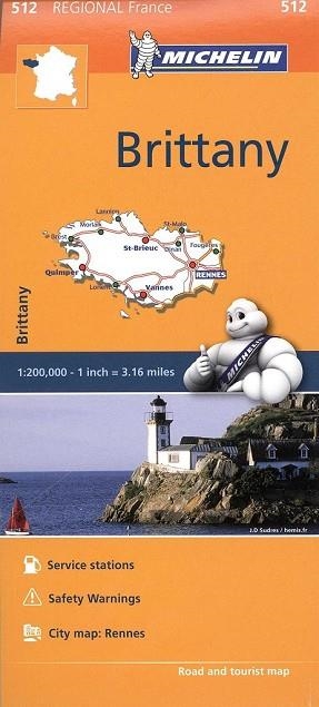 BRITTANY MAPA REGIONAL FRANCE (512) 1:200000 | 9782067209619 | AA.DD. | Llibreria Drac - Librería de Olot | Comprar libros en catalán y castellano online