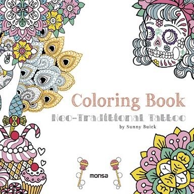 COLORING BOOK. NEO-TRADITIONAL TATTOO | 9788416500307 | Llibreria Drac - Librería de Olot | Comprar libros en catalán y castellano online