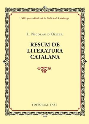 RESUM DE LITERATURA CATALANA | 9788416587353 | NICOLAU D'OLWER, L. | Llibreria Drac - Llibreria d'Olot | Comprar llibres en català i castellà online