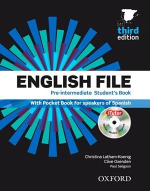 ENGLISH FILE PRE-INTERMEDIATE: STUDENT'S BOOK, ITUTOR AND POCKET BOOK PACK 3RD E | 9780194598958 | AAVV | Llibreria Drac - Librería de Olot | Comprar libros en catalán y castellano online