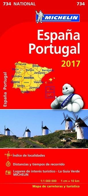 MAPA ESPAÑA PORTUGAL 2017 (NATIONAL 734) | 9782067218932 | Llibreria Drac - Librería de Olot | Comprar libros en catalán y castellano online