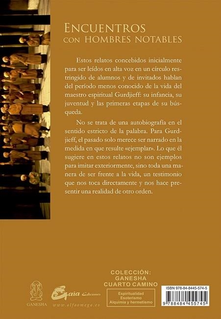ENCUENTROS CON HOMBRES NOTABLES | 9788484455745 | GURDJIEFF, G. I. | Llibreria Drac - Librería de Olot | Comprar libros en catalán y castellano online