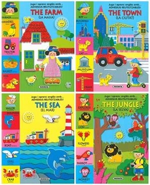 JUGO I APRENC ANGLÈS AMB ADHESIUS REUTILITZABLES  (4 TITOLS) | 9788467758986 | Llibreria Drac - Llibreria d'Olot | Comprar llibres en català i castellà online