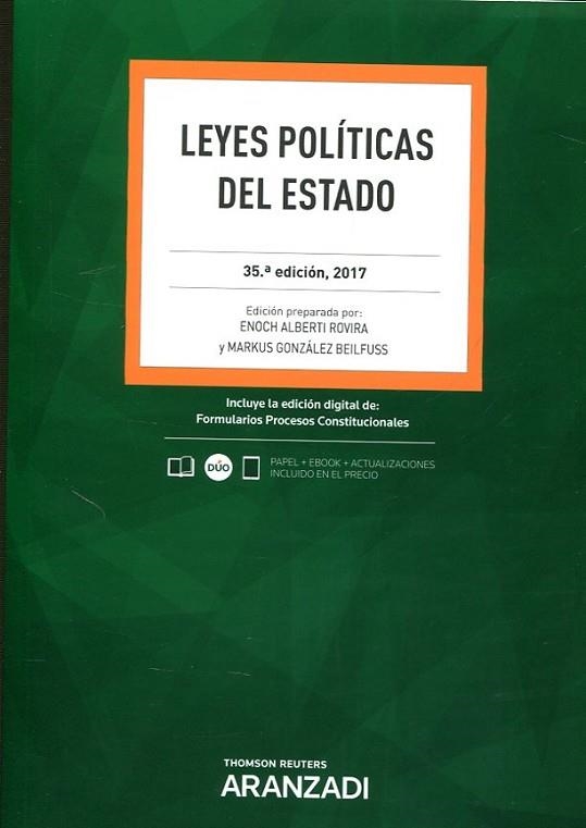 LEYES POLÍTICAS DEL ESTADO (PAPEL + E-BOOK) | 9788491527022 | ALBERTI ROVIRA, ENOCH; GONZÁLEZ BEILFUSS, MARKUS | Llibreria Drac - Librería de Olot | Comprar libros en catalán y castellano online
