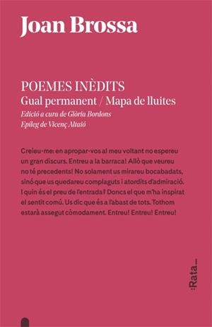 POEMES INÈDITS | 9788416738243 | BROSSA, JOAN | Llibreria Drac - Llibreria d'Olot | Comprar llibres en català i castellà online