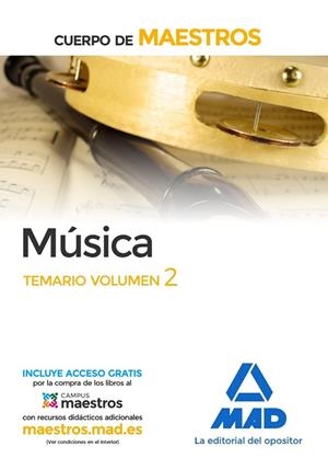 CUERPO DE MAESTROS MÚSICA. VOL. 2, TEMARIO | 9788414203514 | AA.VV. | Llibreria Drac - Librería de Olot | Comprar libros en catalán y castellano online