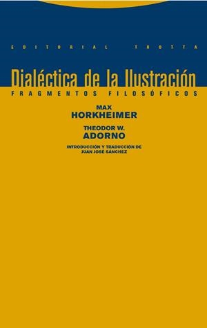 DIALÉCTICA DE LA ILUSTRACIÓN | 9788498796681 | HORKHEIMER, MAX; ADORNO, THEODOR W. | Llibreria Drac - Librería de Olot | Comprar libros en catalán y castellano online