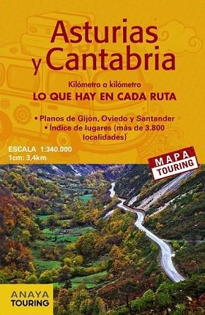 MAPA DE CARRETERAS ASTURIAS Y CANTABRIA (DESPLEGABLE), ESCALA 1:340.000 | 9788491580928 | ANAYA TOURING | Llibreria Drac - Librería de Olot | Comprar libros en catalán y castellano online