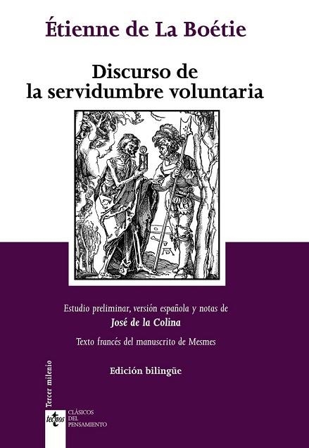 DISCURSO DE LA SERVIDUMBRE VOLUNTARIA. DISCOURS DE LA SERVITUDE VOLONTAIRE | 9788430950683 | BOÉTIE, ÉTIENNE DE LA | Llibreria Drac - Llibreria d'Olot | Comprar llibres en català i castellà online
