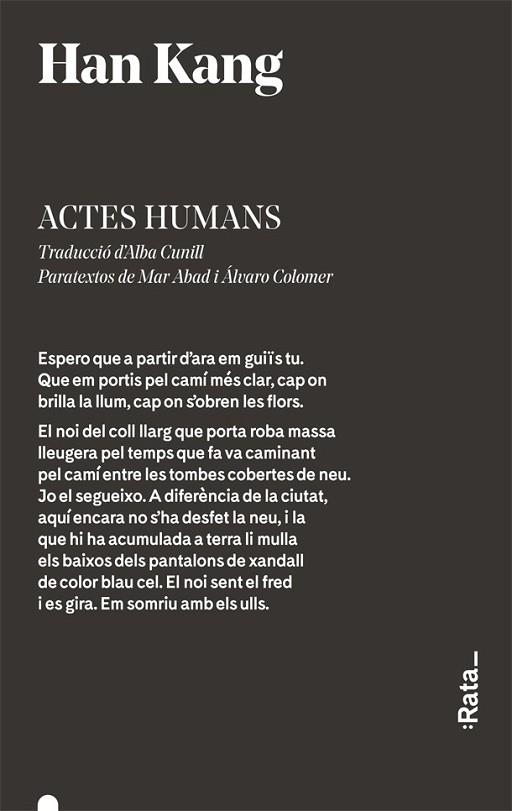 ACTES HUMANS | 9788416738359 | KANG, HAN | Llibreria Drac - Librería de Olot | Comprar libros en catalán y castellano online