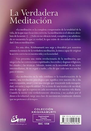 VERDADERA MEDITACIÓN, LA | 9788484456162 | KRISHNAMURTI, JIDDU | Llibreria Drac - Llibreria d'Olot | Comprar llibres en català i castellà online