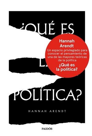 QUÉ ES LA POLÍTICA? | 9788449334382 | ARENDT, HANNAH | Llibreria Drac - Librería de Olot | Comprar libros en catalán y castellano online